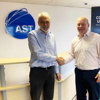 Gregory Darling (left) Founder and Chairman, Applied Satellite Technology Ltd. (AST), with Andrew Peters (right), AST's new Group Managing Director. Photo courtesy AST