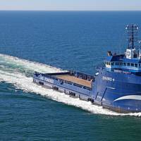 Harvey Energy is the first PSV in the Americas to be retrofitted for hybrid propulsion. (Photo: Harvey Gulf)