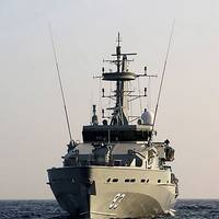 HMAS Childers at sea in the Indian Ocean. Photo: LSIS Jo Dilorenzo