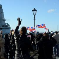 HMS Defender returns to base: Photo MOD UK