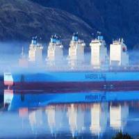 Idle Maersk Container Ships: Image credit Maersk Line