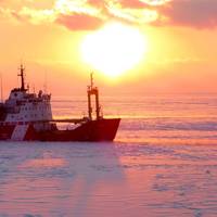 CCGS Griffon performing icebreaking operations. Credit - Canadian Coast Guard