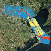 image illustrating depths of Houston / Galveston Ship Channel