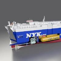 Image of LNG-fueled PCTC to be built. Image courtesy NYK