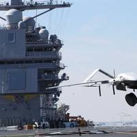 In 2021, Skyway’s V2.6 UAS delivered cargo from shore to the flight deck of the USS Gerald R Ford while the aircraft carrier was in port.
Photo source: Skyways