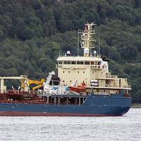 In its former life, Uksnoy Shipping’s seismic support vessel Rig Adromeda was a Turkish-built chemical tanker,  converted to an Offshore Service Vessel with a twist: an innovative permanent-magnet propulsion system from Inpower. (Photo courtesy Uksnoy Shipping)