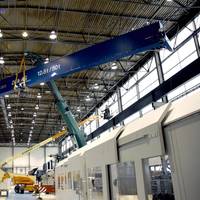 Installation of the new crane system at the SchottelGmbH Wismar subsidiary. The investment in the facility amounts to 500,000 euro, ensuring a faster and more efficient production process. Photo Courtesy Schottel