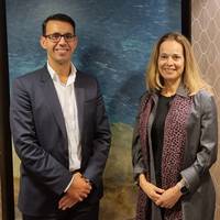 Jalal Bouhdada, CEO, Applied Risk, and Liv A. Hovem, CEO of DNV’s Accelerator, a new business area dedicated to rapidly growing new DNV businesses, services and solutions. Image courtesy DNV