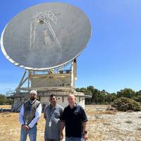 Jatinder Singh, Asokan Nallasivam, and Brett Schipp (L-R) - Inmarsat’s Perth Launch team, who supported both Inmarsat’s I-6 F1 and F2 satellites during launch and early orbit. Image courtesy Inmarsat
