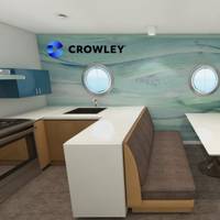 JE Russell Consulting's "Eco Coastal" concept for Crowley's new eWolf tug (Photo: Crowley)