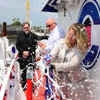 Jennifer Legg christens 'Ocean Sky': Photo Crowley Maritime
