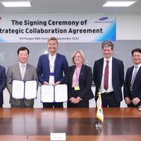 Jintaek Jung, CEO of SHI(fourth from left) and Trond Bokn, SVP, Director of Project Development(fifth from left) Credit: Samsung Heavy Industries