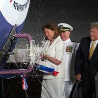 John Warner christening: Photo USN/HII by John Whalen