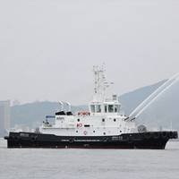 Kanagawa Dockyard Co. Ltd, Kobe, Japan delivered the tug, Dolphin No. 29 on August 19, 2020, the fourth, in a series of 13 tugs, built for Adani Group. Photo Courtesy IRClass