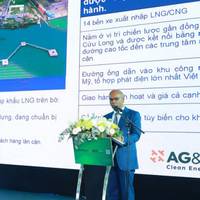  Karthik Sathyamoorthy speaking at the Cai Mep LNG Terminal Commissioning Symposium (Source: AG&P LNG)