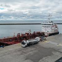 Bunker Holding’s physical bunker subsidiary, Bunker One, ran in 2021 a test run on the M/T Amak Swan, operating the tanker on a B30 biofuel blend which consists of a second-generation bio feedstock. (Photo: Renewable Energy Group)
