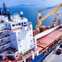 Kuehne + Nagel offloading wind turbine blades (Credit: Kuehne + Nagel)