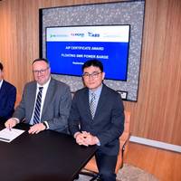 L to R: Dr. Young Tae Moon, Senior Director of Sustainable Growth Department, Nuclear PE, KEPCO E&amp;C; Patrick Ryan, ABS Senior Vice President and Chief Technology Officer; and Dr. Sang Min Park, Research Director of Marine Energy Technology Lab, HD KSOE. Photo courtesy ABS