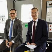 L to R Knut rbeck-Nilssen CEO DNV GL Maritime Remi Eriksen DNV GL Group President CEO Pierre Sames Group Technology Research Director. Pic: DNV GL