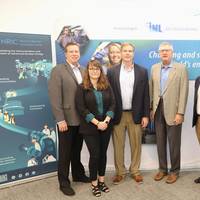 (L to R): Matt Tremblay, ABS Vice President, Global Offshore; Meg Dowling, ABS Senior Engineer and Nuclear Lead; Brad Tomer, COO at the National Reactor Innovation Center at the Idaho National Laboratory; Christopher J. Wiernicki, ABS Chairman and CEO; Sanjay Mukhi, NRIC Collaboration Manager; and Patrick Ryan, ABS Senior Vice President and Chief Technology Officer (Photo: ABS)