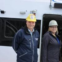 L to R: Peter Duclos, his sister Carol Hegarty (CFO), and brother John Duclos (Co-President and Director of Operations) carry on the family business of boatbuilding in Massachusetts.