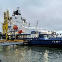 Finland’s first LNG-fueled icebreaker Polaris bunkered in Pori (Photo: SkanGas)