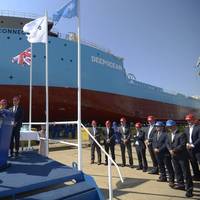 Launch of Maersk Connector at Damen Shipyard
