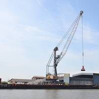 Liebherr Mobile Harbour Cranes situated in Emden