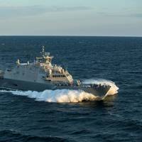 Littoral Combat Ship (LCS) 21, the future USS Minneapolis-Saint Paul, completed acceptance trials in Lake Michigan. (Photo: Lockheed Martin)