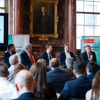 LR Fuel For Thought: The Biofuel Briefing – Strategy, Supply & Safety panel event at LISW. L-R: Muhammad Usman, Product Manager, FOBAS LR Advisory; Ashley Jenkins, Director, John H Whitaker Tankers; Alberto Perez, Regional Advisory Lead, LR Advisory; Johannes Schurmann, Commercial Director, FincoEnergies; Ian Butler, Head of Energy Transition, Vitol; and Lucy Dibdin, External Communications Director, LR. © Lloyd’s Register