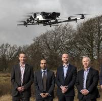 (L-R) Malcolm Connolly Technical Director at Cyberhawk, Usman Ali from the Banks’ Growth Finance team, Craig Roberts CEO at Cyberhawk, David McIntyre Chief Financial Officer at Cyberhawk Innovations and Nick Edgar, Senior Director, Growth Finance at Clydesdale and Yorkshire Banks Photo Cyberhawk