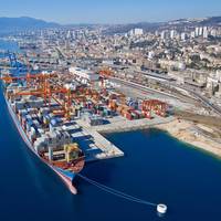 Maiden call of Gerda Maersk, the largest vessel to call in Croatia.