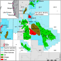 Map Lille Prinsen discovery (Photo: Equinor)