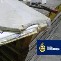 Marble which has been deconstructed to show the illicit substance. (Photo: Australian Border Force)