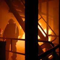 Maritme Fire-fighting Scene: Photo credit USN