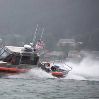 Members of Coast Guard Station Juneau test the capabilities of their new 29-foot Response Boat — SMALL II, in Juneau, Alaska, July 10, 2018. The RB-S II is an upgrade to the current 25-foot Response Boat — SMALL and is due to phase it out soon. (U.S. Coast Guard photo by Jon-Paul Rios)