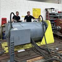 Menzel thoroughly tested the ship motors in its inhouse test field (here: squirrel-cage motor with water jacket cooling) (Photo: Menzel Elektromotoren)