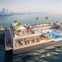 MEYER Floating Solutions announces a contract with Hamburg-based company Floating Wave for the development of a floating surf platform.  Credit: Meyer Floating Solutions