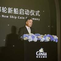 Michael Thamm, CEO Costa Group, CEO Carnival Asia gives speech at Costa Cruises New Ship Coin Ceremony (Photo: Costa Cruises)