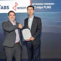 Miguel Hernandez, ABS Senior Vice President, Global Offshore, with Hao Jiang, Vice President of WISON New Energies (Photo: ABS)