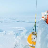  Mooring retrieved on board the Svalbard (photo credit: Daniel Fatnes of the Norwegian Coast Guard)