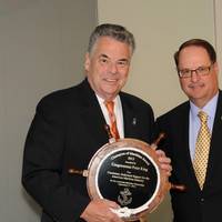 Morton Bouchard III,& President/CEO of NY: based& Bouchard Transportation Co. Inc.,presented Rep. King the 2013 Champion of Maritime Award on behalf of the American MaritimePartnerhip.