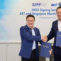 Mr. Hor Weng Yew, Chairman of the Singapore Maritime Foundation (SMF) (left), and Mr. Zahid Osman, President & CEO of AET (right), at the Memorandum of Understanding (MoU) signing ceremony on 6 December 2024. (c) AET / SMF