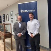 MTS-ISAC Executive Director Shawn Whiteside (left) shown with ABS Consulting Maritime Cybersecurity Director Michael DeVolld (right). (Source: ABS)