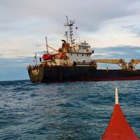 MV Globe 6 rests aground in the Philippines (Photo: PCG)
