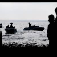Naval Special Warfare Combatant Craft Assault boats approach the well deck of the San Antonio-class amphibious transport dock ship USS Somerset (LPD 25).
U.S. Navy photo by Mass Communication Specialist 2nd Class Evan Diaz
