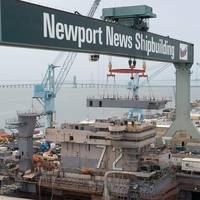 Newport NEws works on the USS Abraham Lincoln’s (CVN 72) refueling and complex overhaul (Photo by John Whalen/HII)