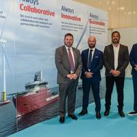 North Star Renewables’ Matthew Gordon, Equinor’s Luca Daniele, Simon Coote from Alicat and Guido De Mola from Chartwell Marine - Credit: North Star Renewables
