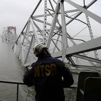 NTSB investigators on the cargo vessel Dali, which struck and collapsed the Francis Scott Key Bridge on March 26, 2024. (Photo: Peter Knudson/NTSB)