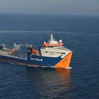 Offshore Contractor Van Oord has taken delivery of the Damen Offshore Carrier 8500 Cable Layer Nexus, which, when all cable laying equipment is installed, is intended to install electricity cables for the Gemini Offshore Wind Farm. (Photo: Damen)